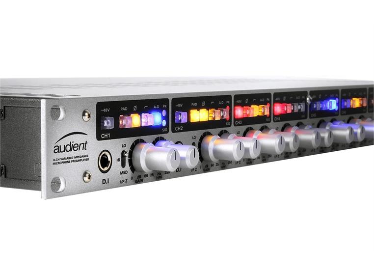 Audient ASP880, Mikrofonforsterker x 8 8 kanaler høykvalitet m/AES og optisk ut