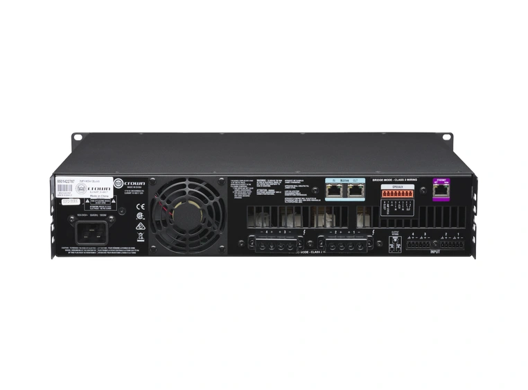 Crown CDi4 1200BL, 4 x 1200W BLU Link installasjonsforsterker 