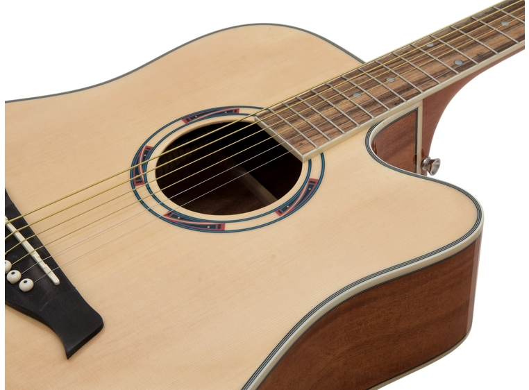 DIMAVERY JK-500 Western guitar Cutaway, nature 
