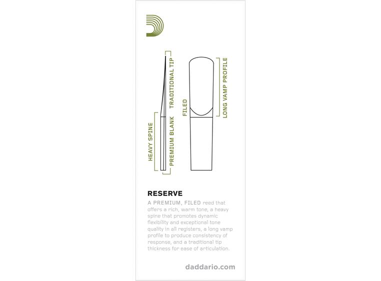 D'Addario DKR0530 Tenorsaksofon Flis Reserve Saxophone 3.0 5 Pack
