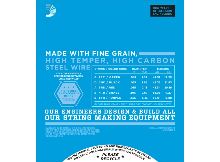 D'Addario EXL165-5 (045-135) 