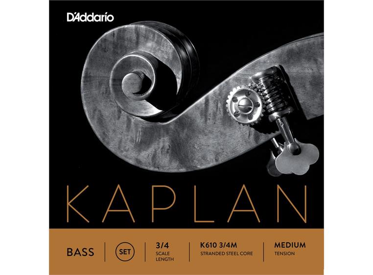D'Addario K610 3/4M Bass Strings Kaplan Double Set 3/4 Medium Tension