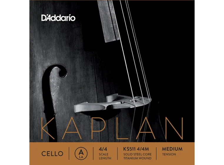 D'Addario KS511 4/4M cello streng Kaplan A-solid steel/titanium 4/4 39 