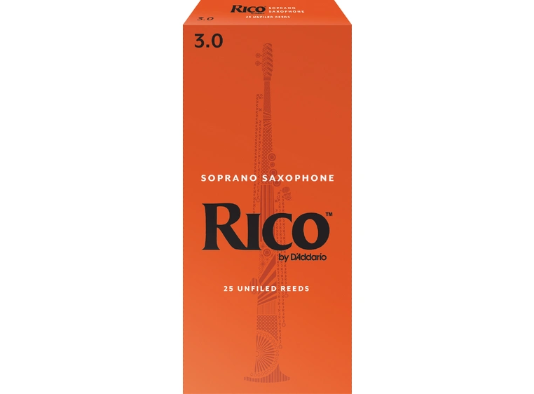 D'Addario RIA2530 Sopransaksofon Flis Rico Soprano Saxophone 3.0 25 Pack 