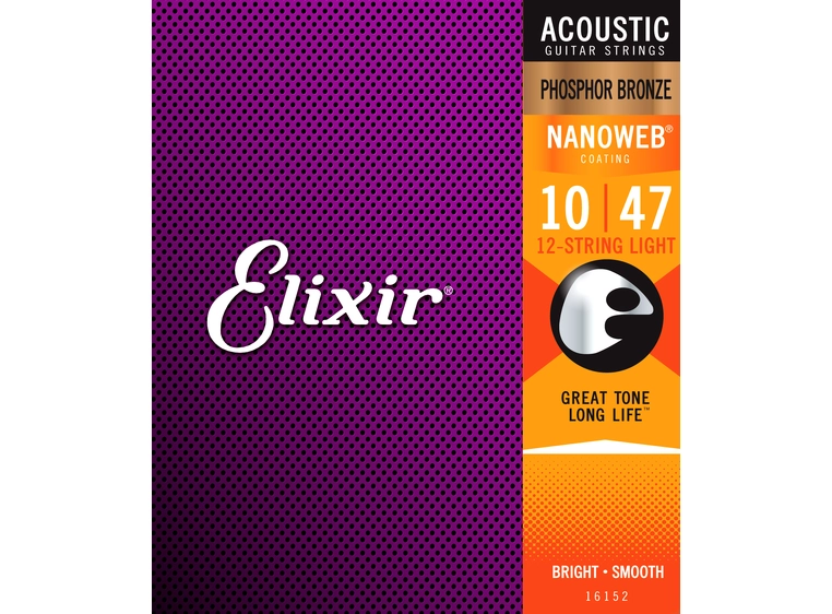 Elixir Nanoweb Ac 12-str Phosphor Bronze (010-047) 16152 
