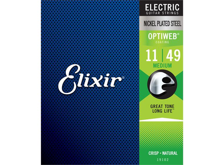 Elixir Optiweb Electric Nickel Plated (011-049) 19102