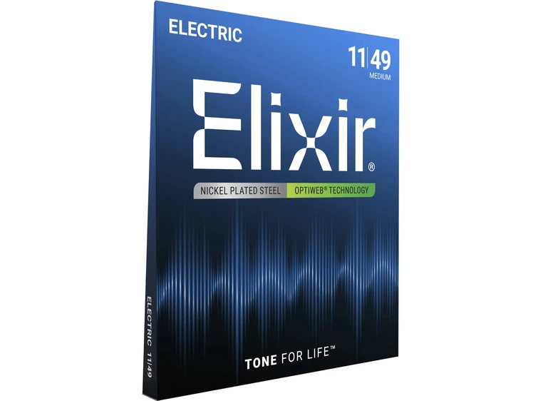Elixir Optiweb Electric Nickel Plated (011-049) 19102 