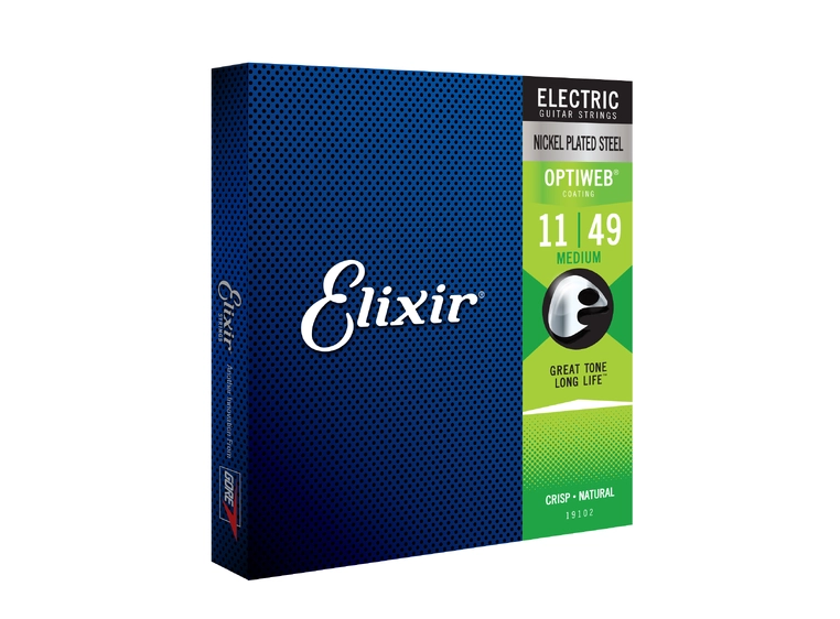Elixir Optiweb Electric Nickel Plated (011-049) 19102 