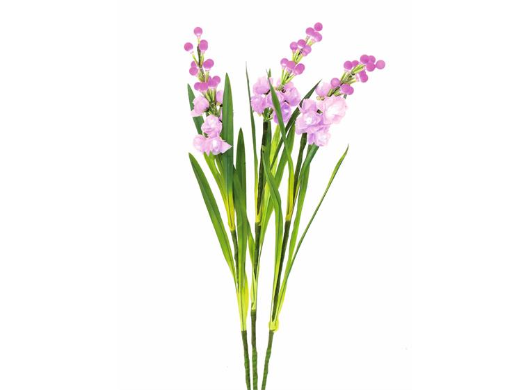 Europalms Arum set, 3 branches with LEDs pink 85cm