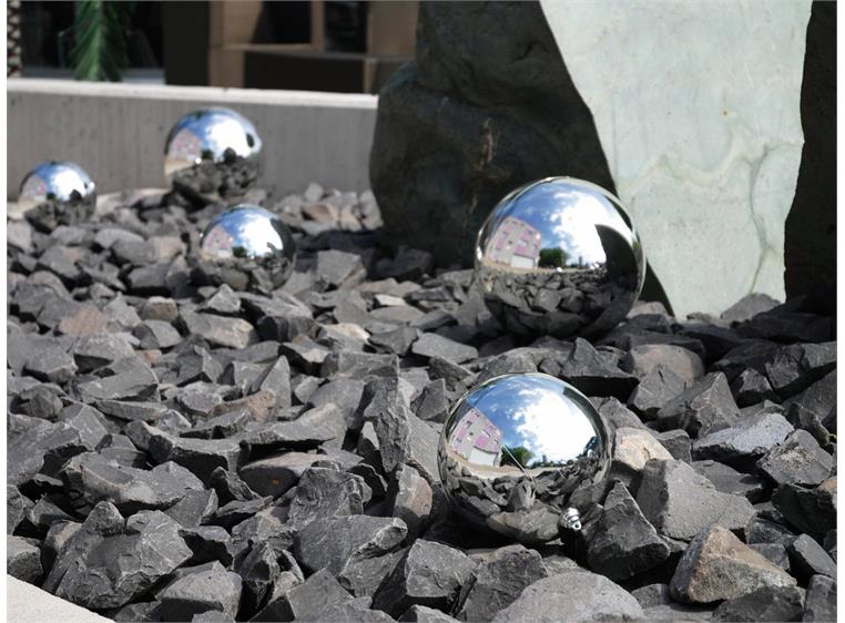 Europalms Deco Ball 10cm, silver 4x
