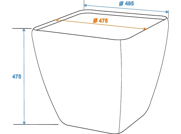 Europalms Deco cachepot STONA-41 rectangular,beige 