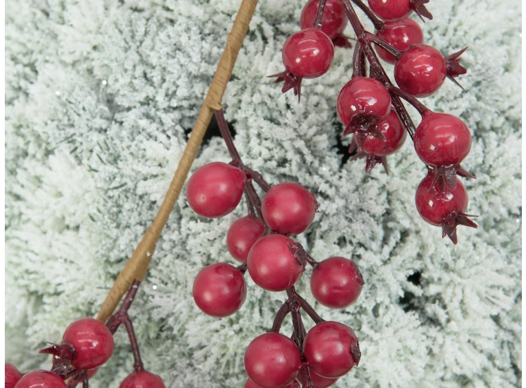 Europalms Pine ball, flocked, 15cm 