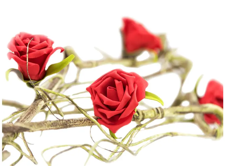 Europalms Rose Garland (EVA), red 