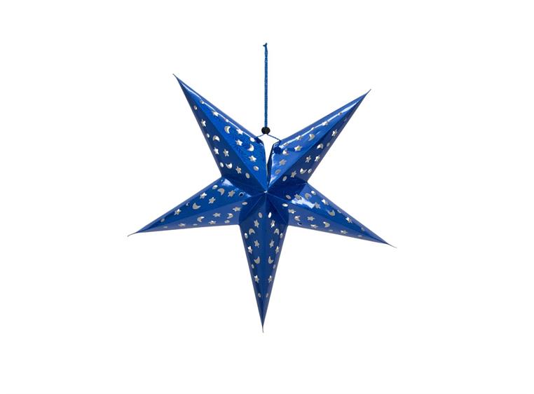 Europalms Stjernelanterne, Papir, blå 50 cm