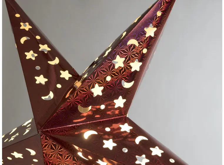 Europalms Stjernelanterne, Papir, blå 50 cm 