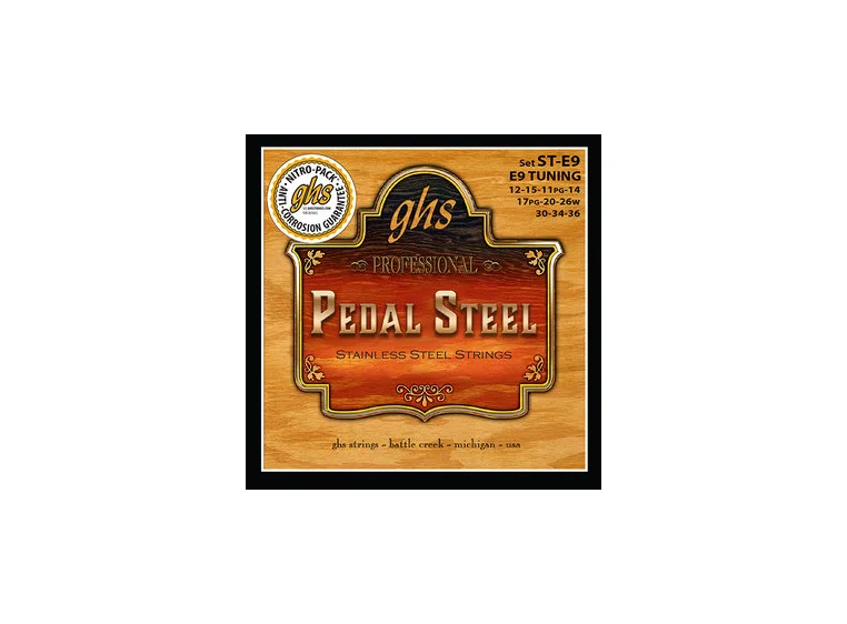 GHS ST-E9 Pedal Steel Stainless Steel (012-036) E9 10-string 