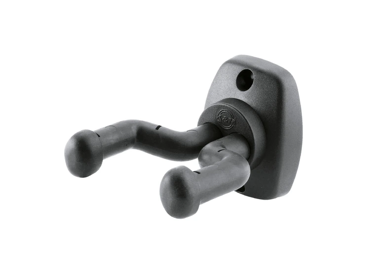 K&M 16250 Guitar wall mount, Black thick rubber covered support arms 