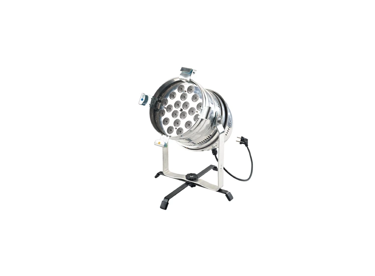 K&M 17725 Floor stand for spot lights black, robust cross, M10 threaded bolt 