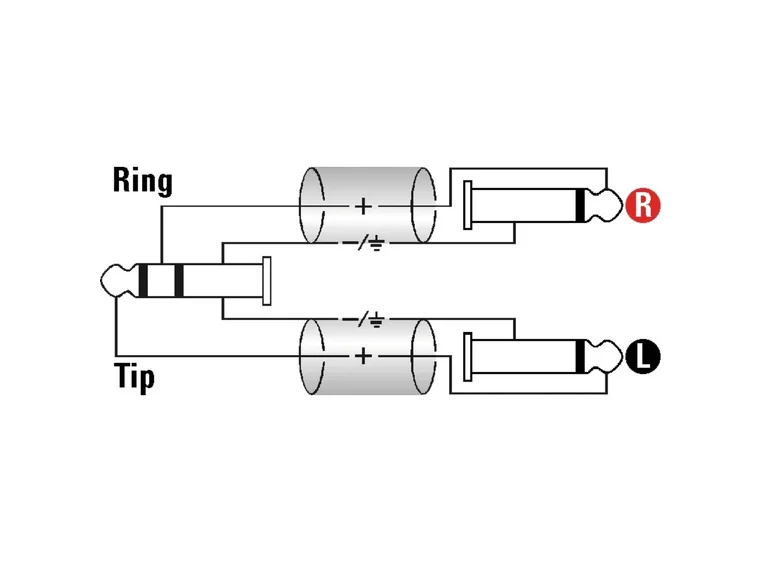 Klotz AY1-0600 Insert kabel Jack - 2X Jack 6m 