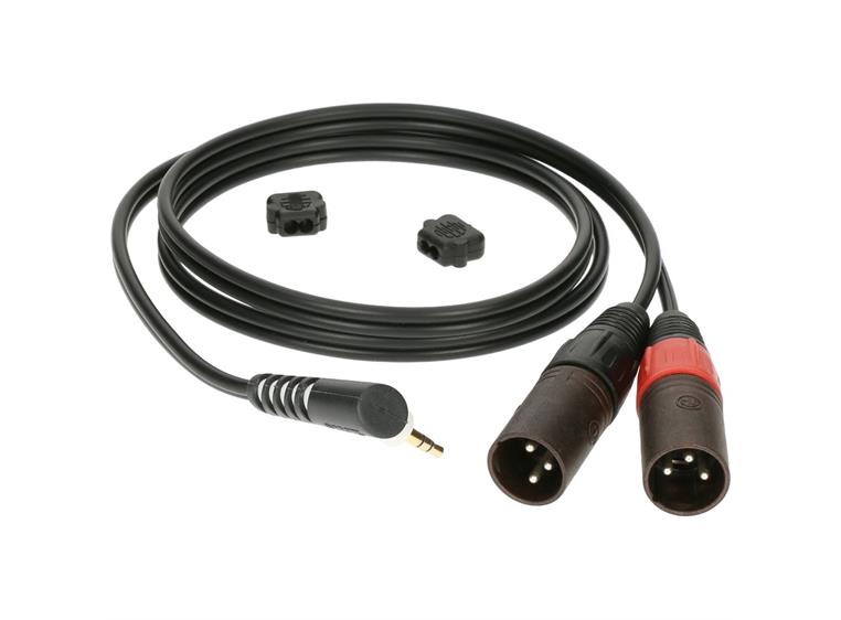 Klotz AY9A0300 Y-kabel Stereo Minijack vinkel - X2 XLR han 3m