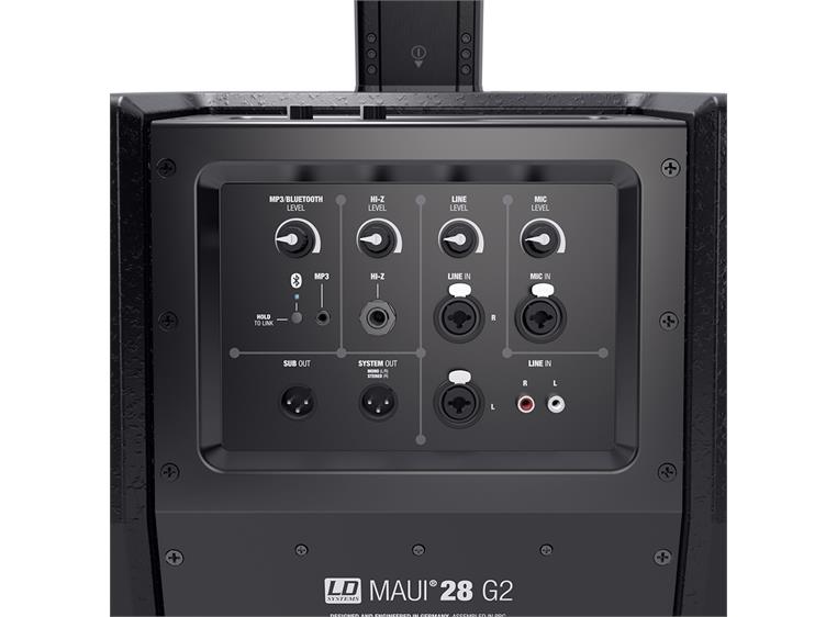 LD Systems MAUI 28 G2 Compact column PA with built-in mixer and Bluetooth, black