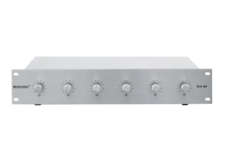 OMNITRONIC PA 6-zone stereo vol cont45W sil 