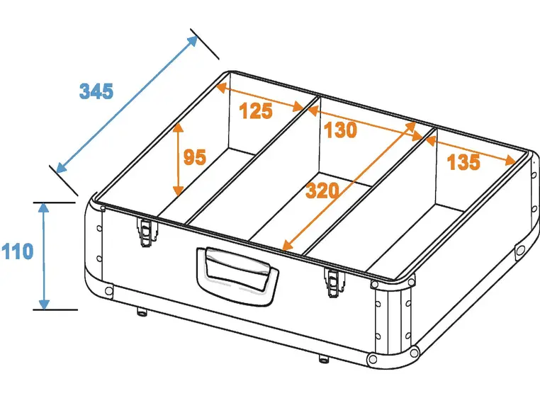 ROADINGER CD case ALU digital booking rounded blue 
