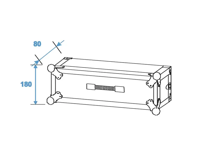 ROADINGER Effect rack CO DD, 3U, 40cm deep, black 