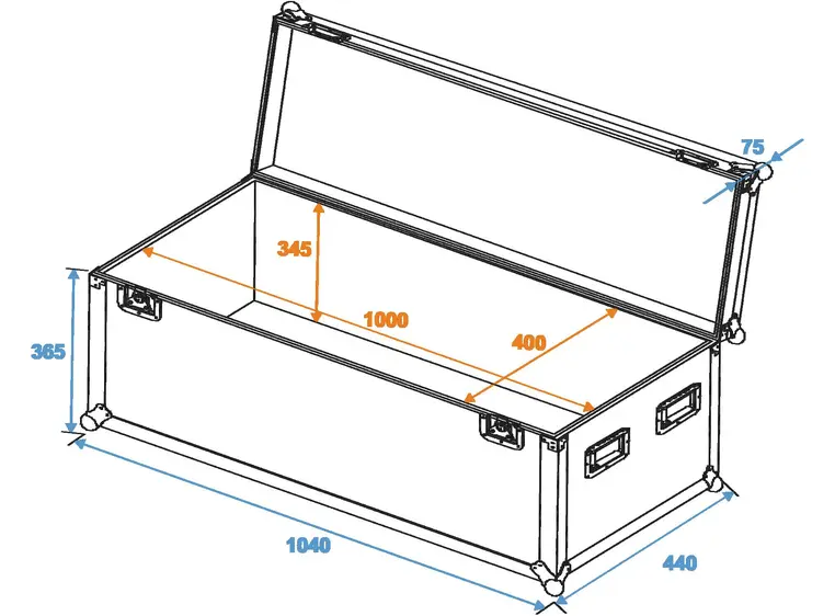 ROADINGER Universal case Profi 100x40x40cm 