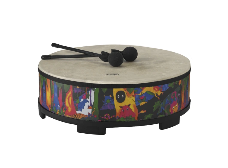 Remo KD-5822-01 Drum Kids Percussion Gathering Drum 22"x8" Fabric Rain Forest 