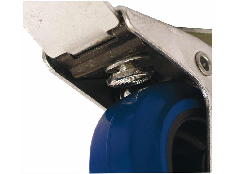 Roadinger Swivel Castor 100mm blue with brake