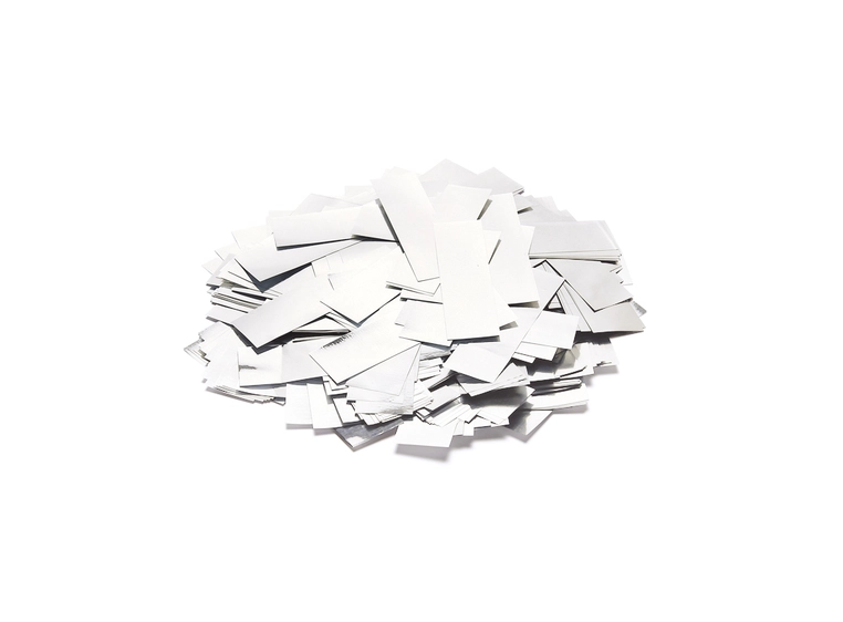TCM FX Metallic Konfetti Rektangulær 55x18mm, Hvit, 1kg 