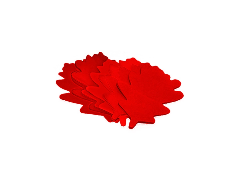 TCM FX Slowfall Konfetti Blader 120x120mm, Rød, 1kg 
