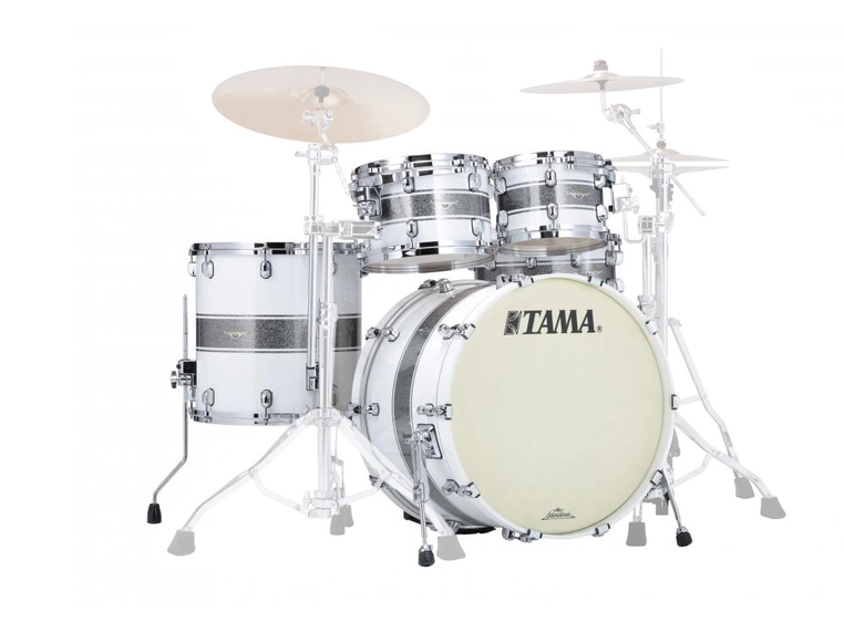 Tama MA42TZS-SSR SC Maple 4-shellkit (10,12,16,22),Silv.Snow Rc.Stripe 