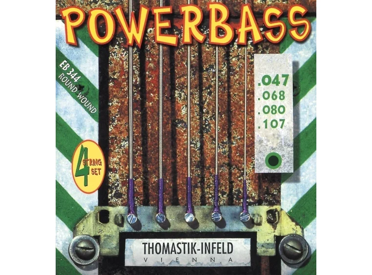 Thomastik EB344 Powerbass (047-107) round wound hexcore 4 str.Long 