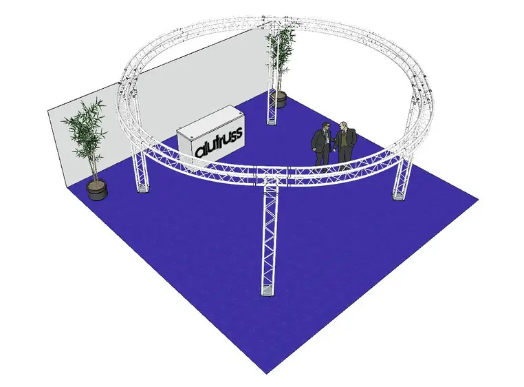 ALUTRUSS Truss set QUADLOCK 6082 circle 6.6x3.5m 