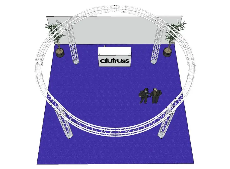ALUTRUSS Truss set QUADLOCK 6082 circle 6.6x3.5m 