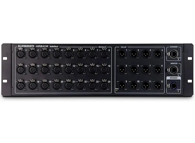 A&H GLD-AR2412 Audio rack svart med XLR-lås 
