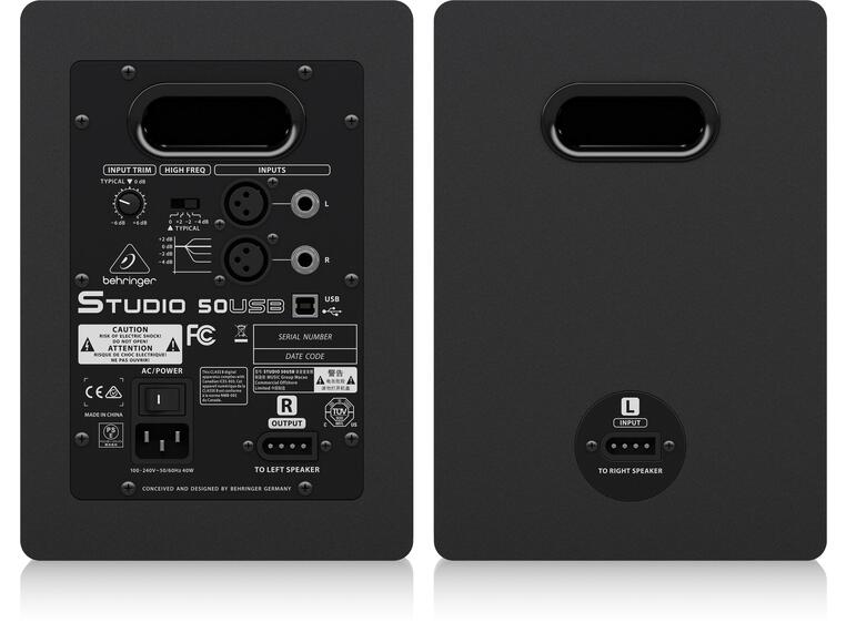 Behringer STUDIO 50USB Studio Monitors 150-Watt, Bi-Amped with USB Input