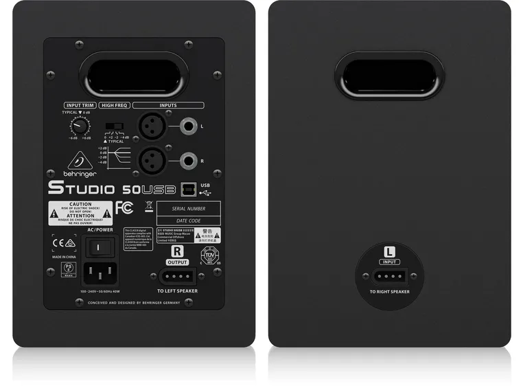 Behringer STUDIO 50USB Studio Monitors 150-Watt, Bi-Amped with USB Input 