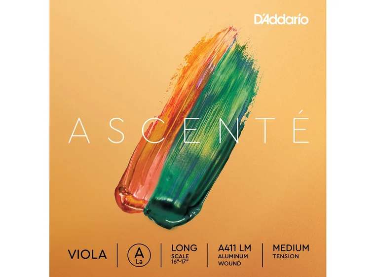 D'Addario A410 LM Viola Strings Ascenté Set Long /Medium Tension 