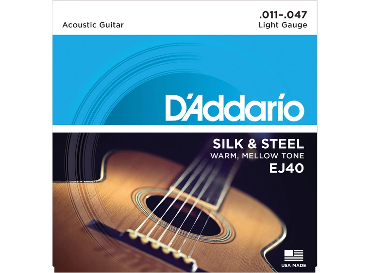D'Addario EJ40 (011-047) Strengesett Silk & Steel 