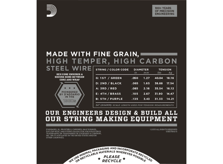 D'Addario ETB92-5 (050-135) 