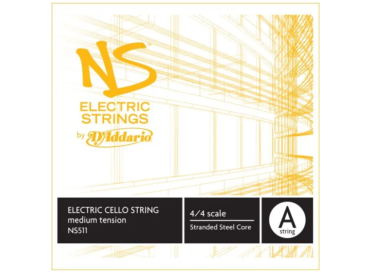 D'Addario NS511 A Electric Cello String NS Electric A 35.6 