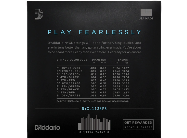 D'Addario NYXL1138PS (011-038) 