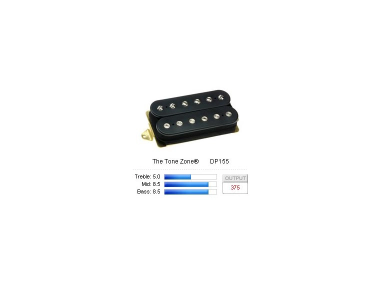 DiMarzio DP155FBK Pickup Humbucker Tone Zone F-Spaced Black 