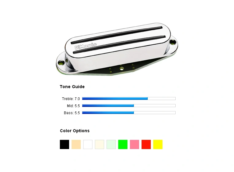 DiMarzio DP425W Pickup Strat Satch Track/Neck White 