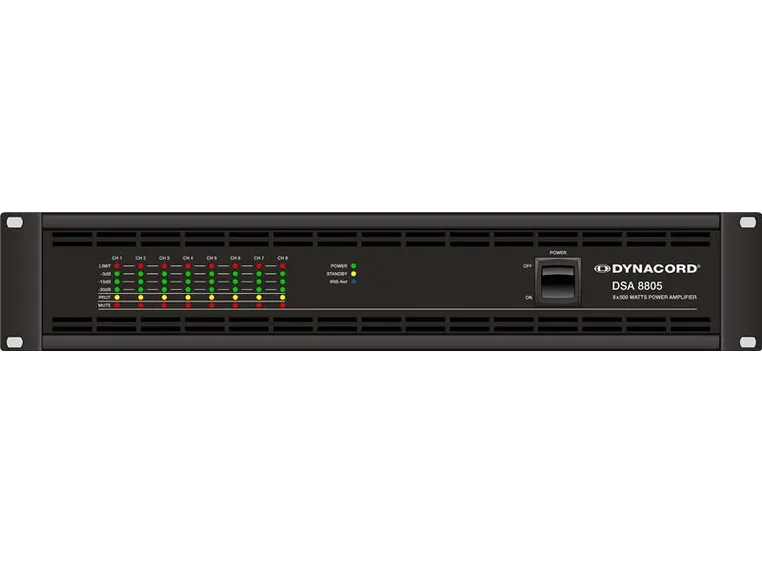 Dynacord DSA-8805 Forsterker 8x500W VLD 2U installasjon 