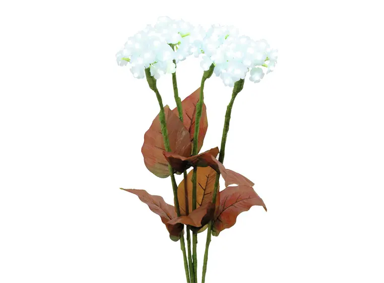 Europalms Hydrangea, white, with flowers 100 LEDs 