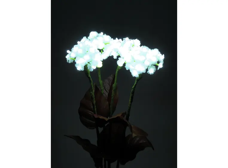Europalms Hydrangea, white, with flowers 100 LEDs 